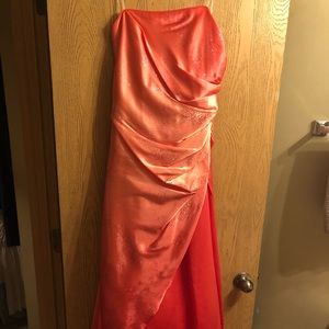 Orange prom dress